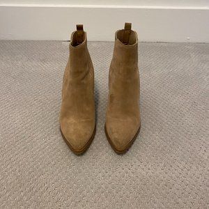 Marc Fisher Tan Suede Booties